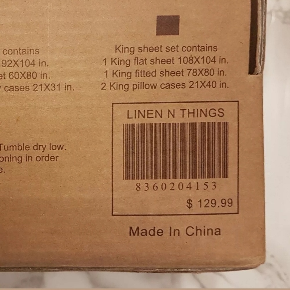 ⬇ King Sized Bed Sheet St Organic BNIB - Picture 2 of 2